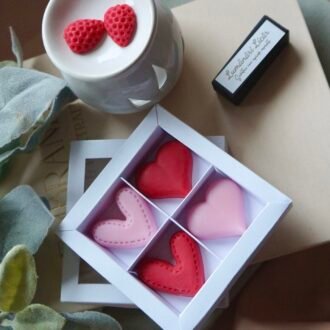 Set lampă aromaterapie și cutie cu 4 licăriri