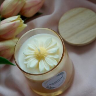 Recipient sticlă capac lemn