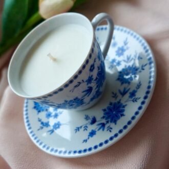 Lumânare ceșcuță cu farfurie