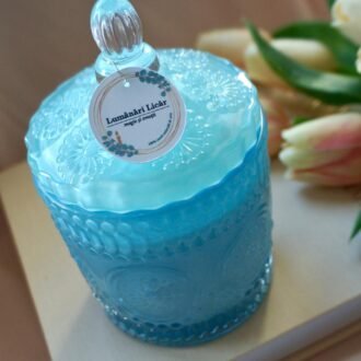 Bombonieră sticlă blue