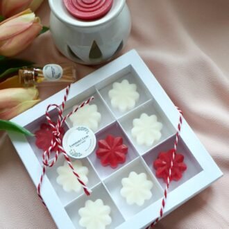 Set lampă aromaterapie și cutie cu 9 licăriri